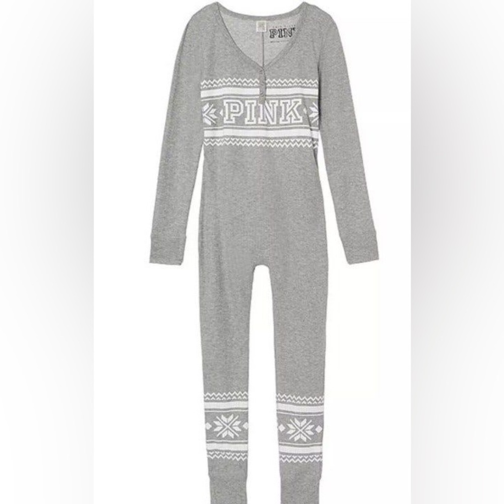Pink by Victoria’s Secret Thermal Onesie- Size Large